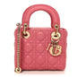 Lambskin Cannage Mini Lady Dior Pink