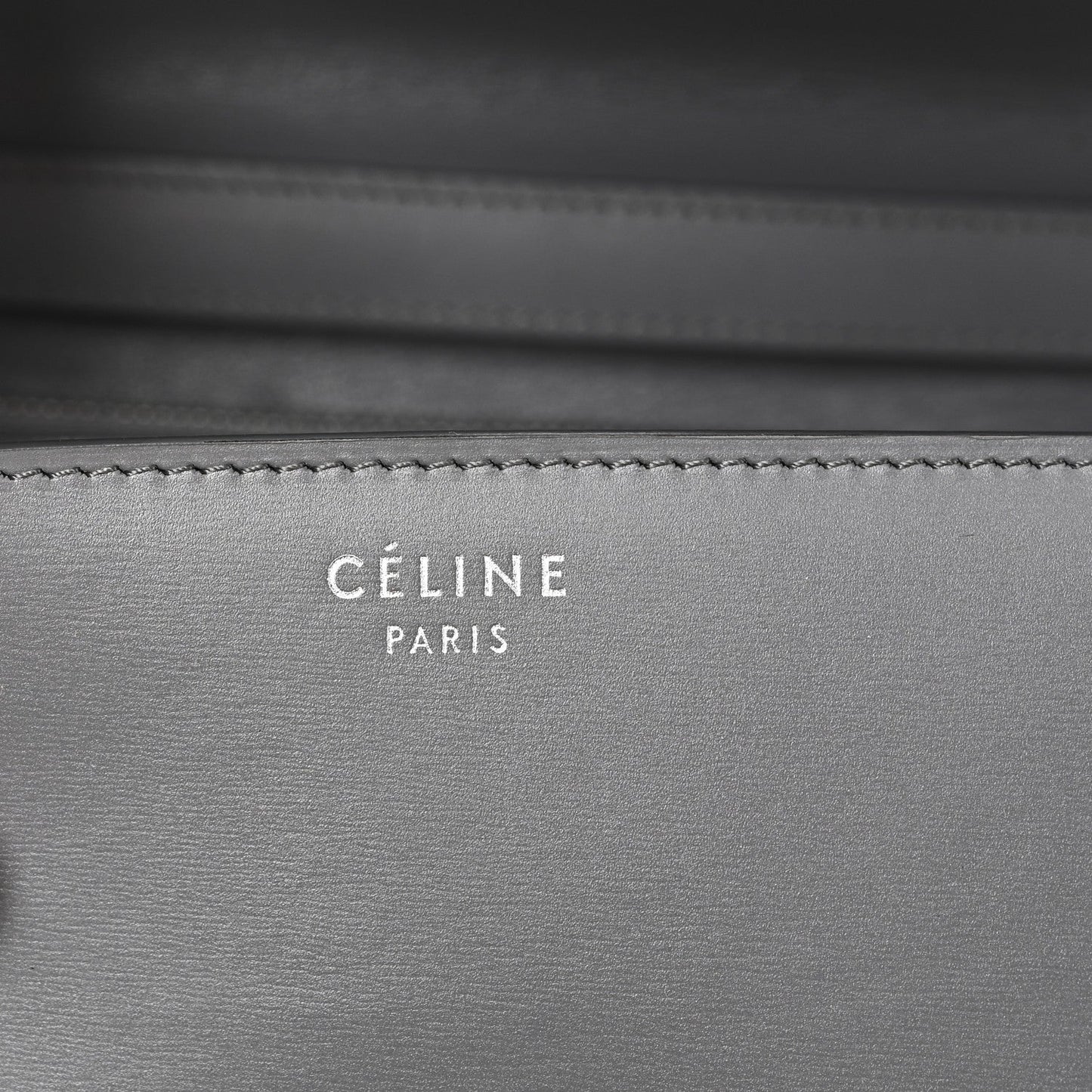Box Calfskin Medium Classic Box Flap Bag Zinc