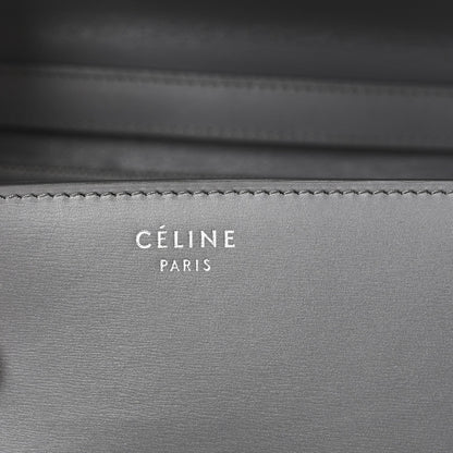 Box Calfskin Medium Classic Box Flap Bag Zinc
