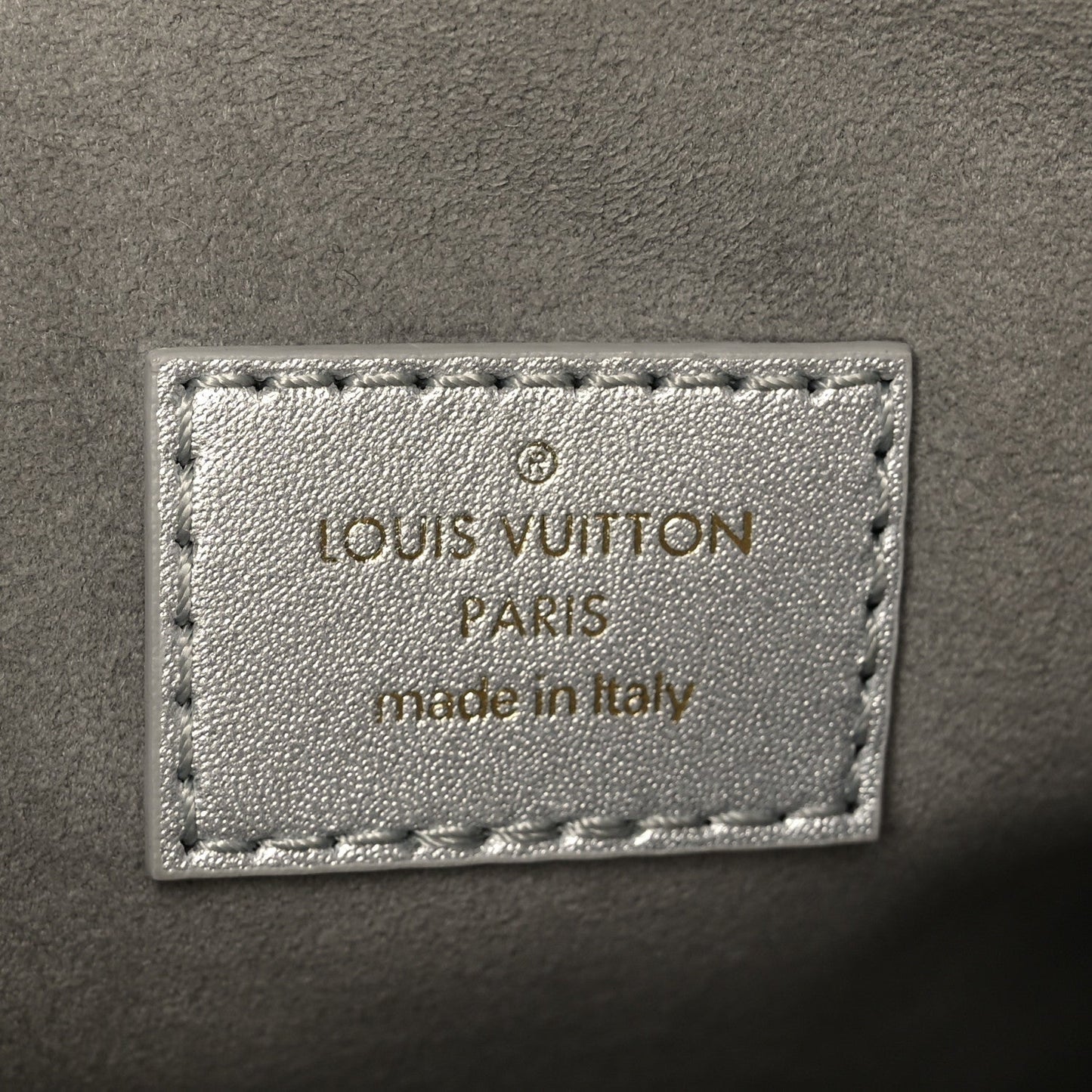 Metallic Lambskin Embossed Monogram Coussin BB Silver