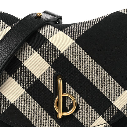 Jacquard Check Rocking Horse Crossbody Black