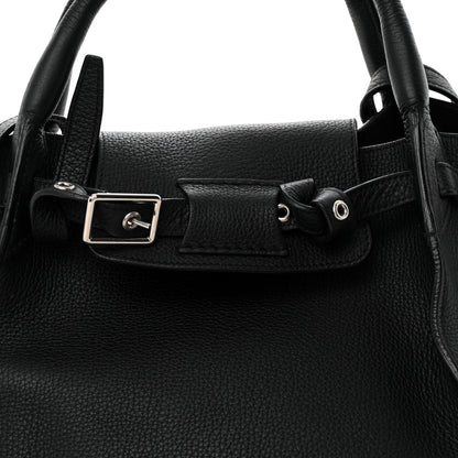 Supple Grained Calfskin Small Big Bag Black