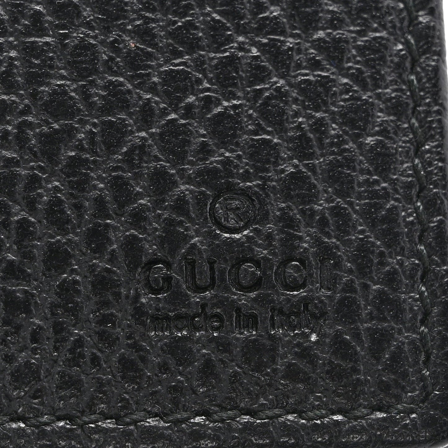 Dollar Calfskin Mini Swing Wallet Bag Black