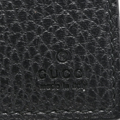 Dollar Calfskin Mini Swing Wallet Bag Black