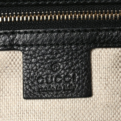 Pebbled Calfskin Medium Soho Hobo Black