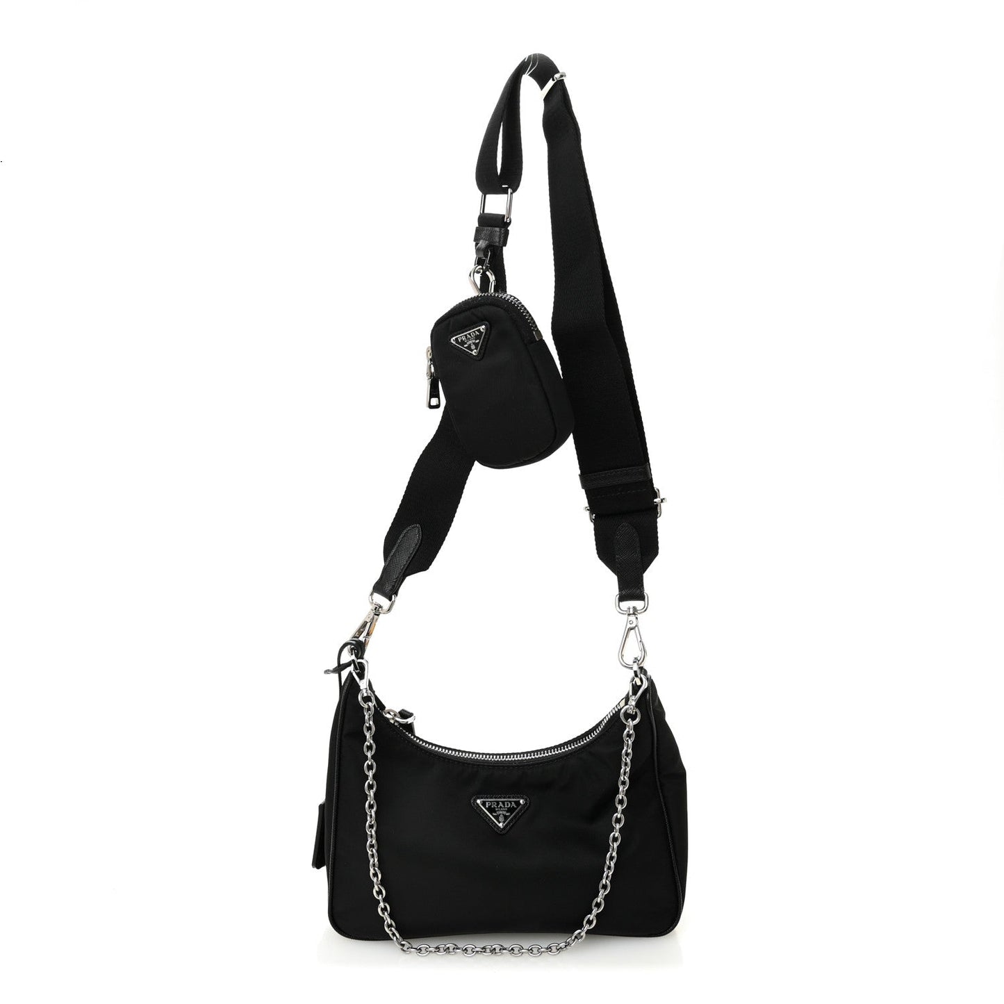 Re-Nylon Saffiano Re-Edition 2005 Shoulder Bag Black