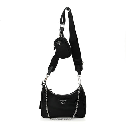 Re-Nylon Saffiano Re-Edition 2005 Shoulder Bag Black