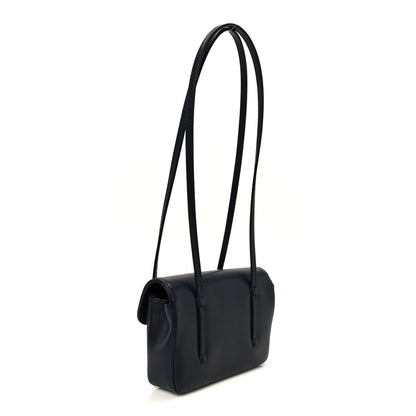 Shiny Caviar Mini Preppy Coco Shoulder Bag Dark Blue