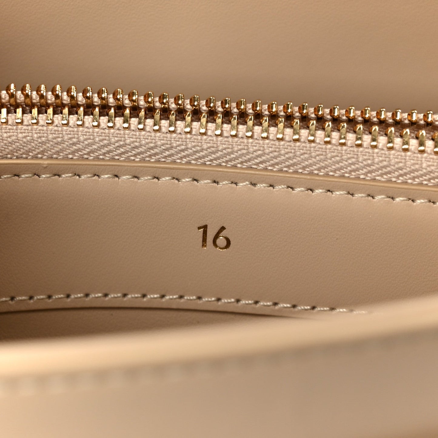 Satinated Calfskin Small 16 Top Handle Bag Nude