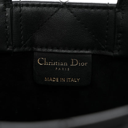 Calfskin Macrocannage Mini Book Tote Black