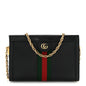 Calfskin GG Web Small Ophidia Chain Shoulder Bag Black