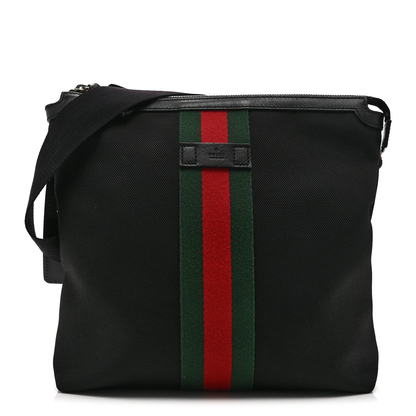 Techno Canvas Web Messenger Bag Black