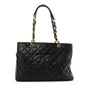 Caviar Quilted Grand Shopping Tote GST Black