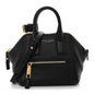 Textured Calfskin Mini Incognito Satchel Black