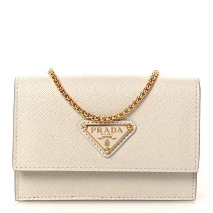 Saffiano Card Holder With Chain Talco