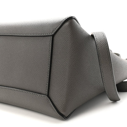 Grained Calfskin Micro Belt Bag Grey