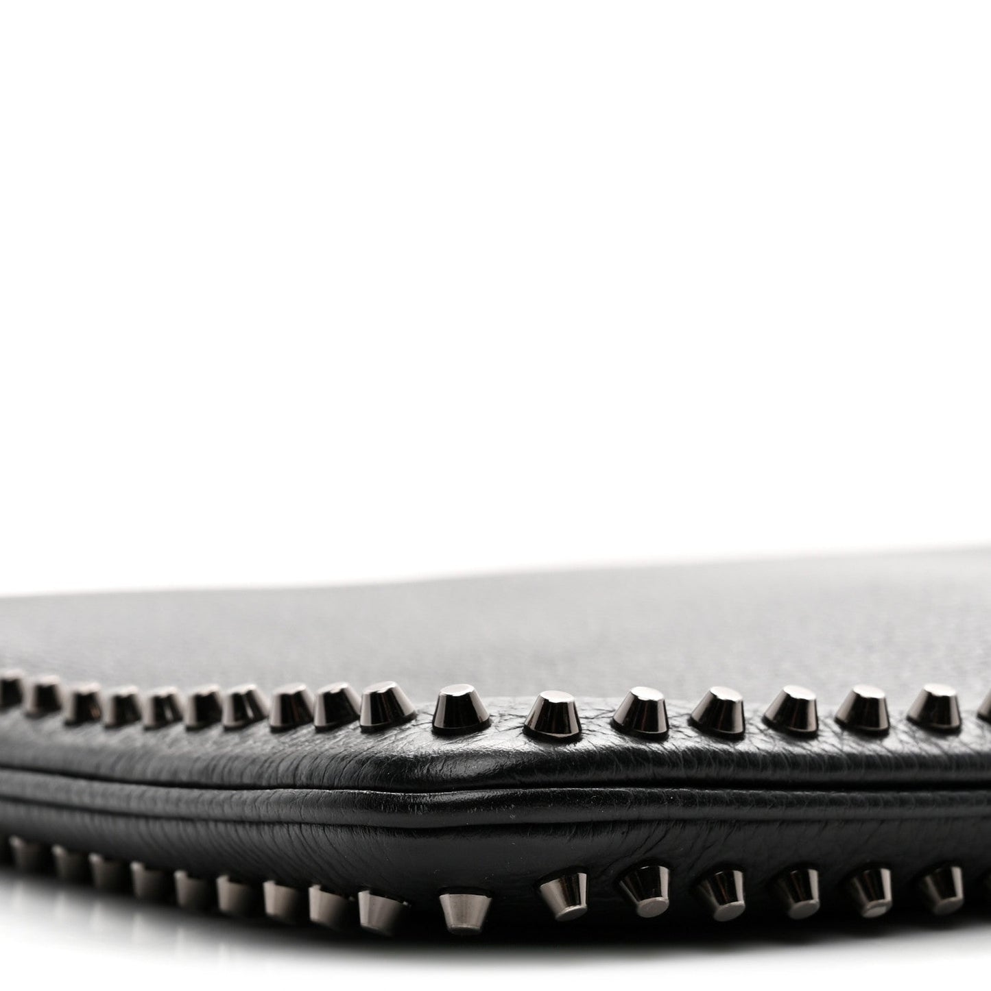 Calfskin Studded Loubiposh Clutch Black