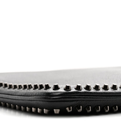 Calfskin Studded Loubiposh Clutch Black