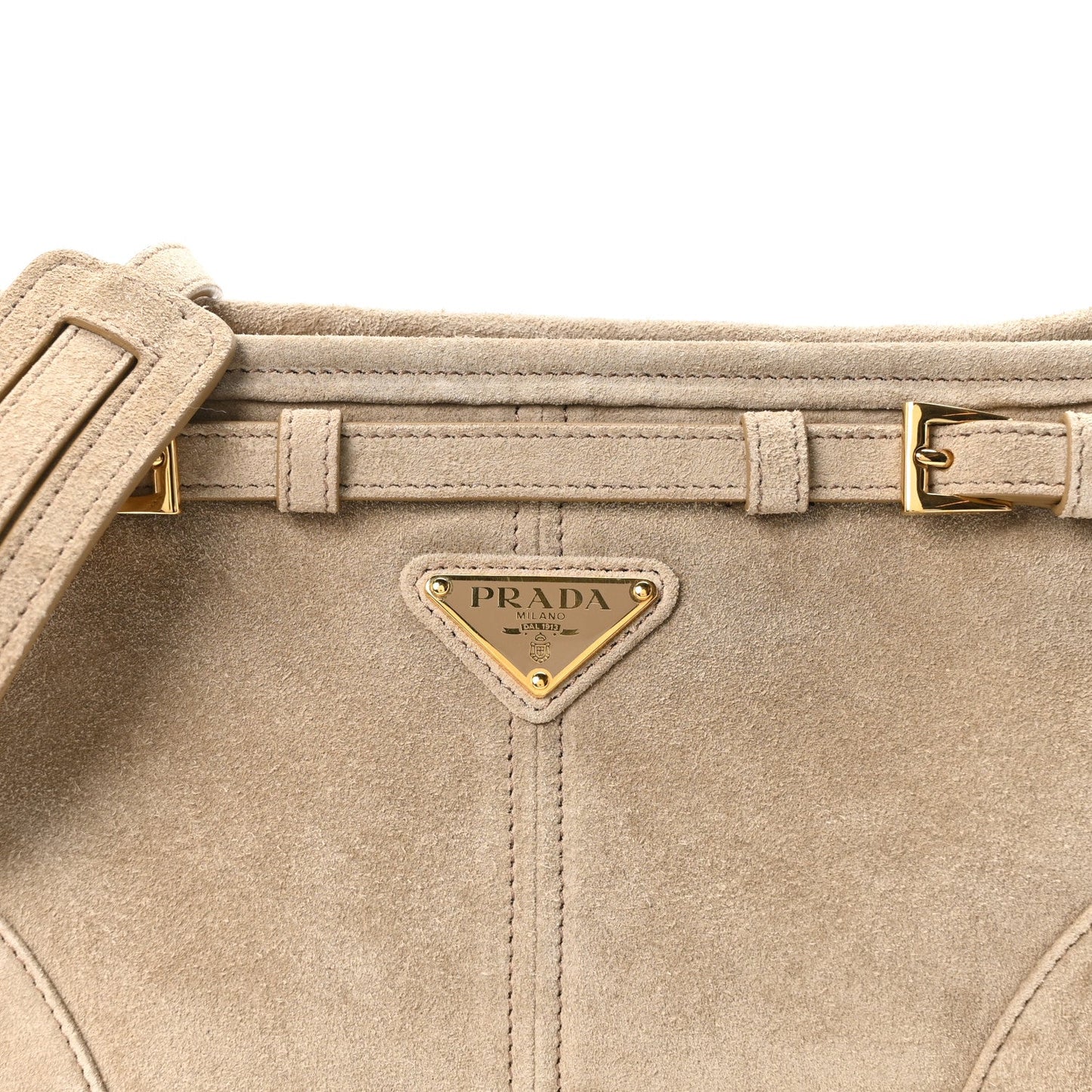Scamosciato Triangle Small Bonnie Shoulder Bag Deserto