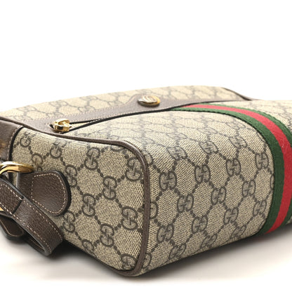 GG Supreme Monogram Web Small Ophidia Shoulder Bag Brown