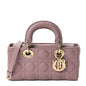 Lambskin Cannage Small Lady D-Joy Peony Pink