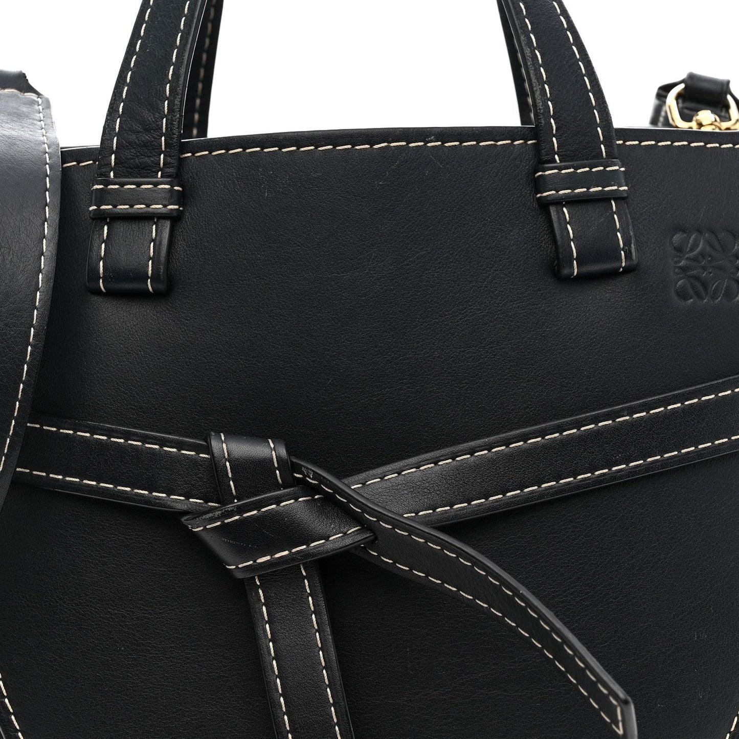 Calfskin Small Gate Tote Midnight Blue