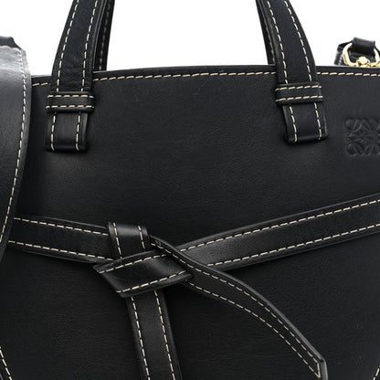 Calfskin Small Gate Tote Midnight Blue