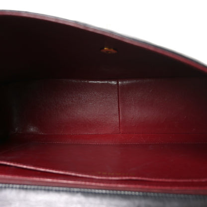 Lambskin Quilted XL Jumbo Single Flap Black
