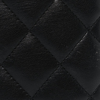 Lambskin Quilted Wallet On Chain WOC Black