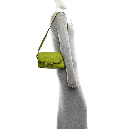 Nappa FF 1974 Embossed Baguette Wasabi