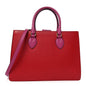 Calfskin Small Top Handle Bag Hibiscus Red New Rosette