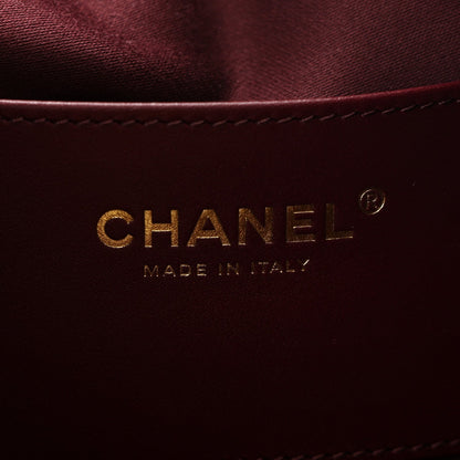 Caviar Quilted Small Chanel 25 Handbag Burgundy