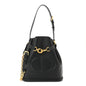 Calfskin CD Embossed Medium C'est Chain Bucket Bag Black