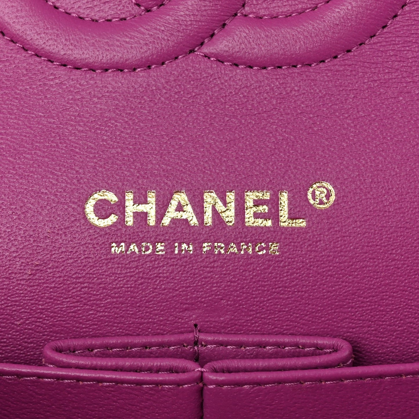 Lambskin Quilted Medium Double Flap Blue Pink