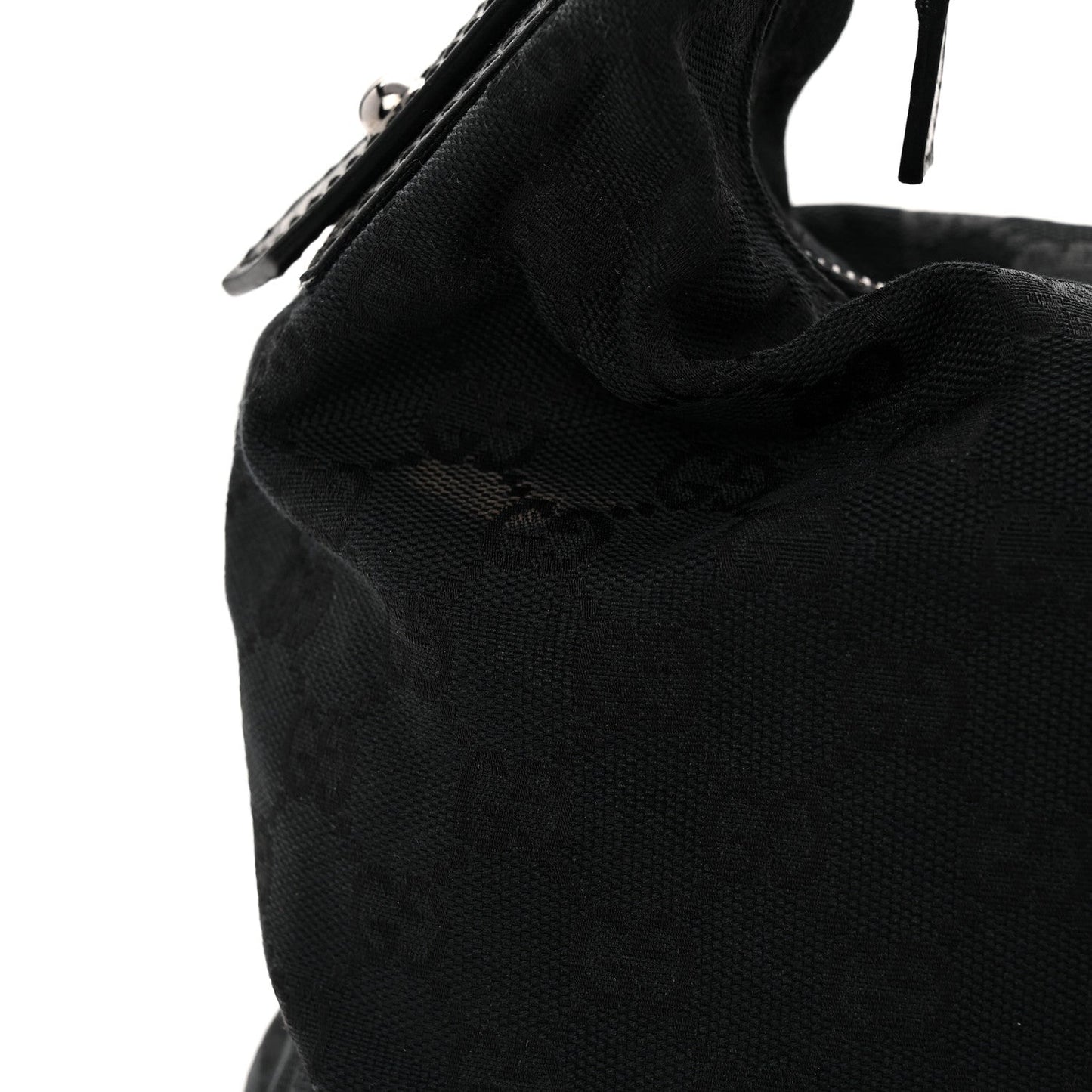 Monogram Medium Horsebit Chain Hobo Black