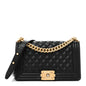 Caviar Quilted Medium Boy Flap Black