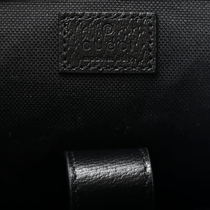 Monogram Jumbo GG Textured Dollar Calfskin Web Double Buckle Backpack Black