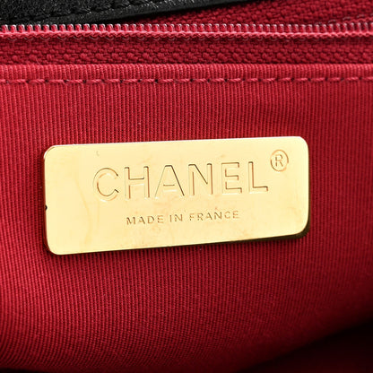 Goatskin Quilted Large Chanel 19 Flap Black