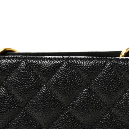Caviar Quilted Grand Shopping Tote GST Black