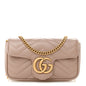 Calfskin Matelasse Super Mini GG Marmont Shoulder Bag Porcelain Rose