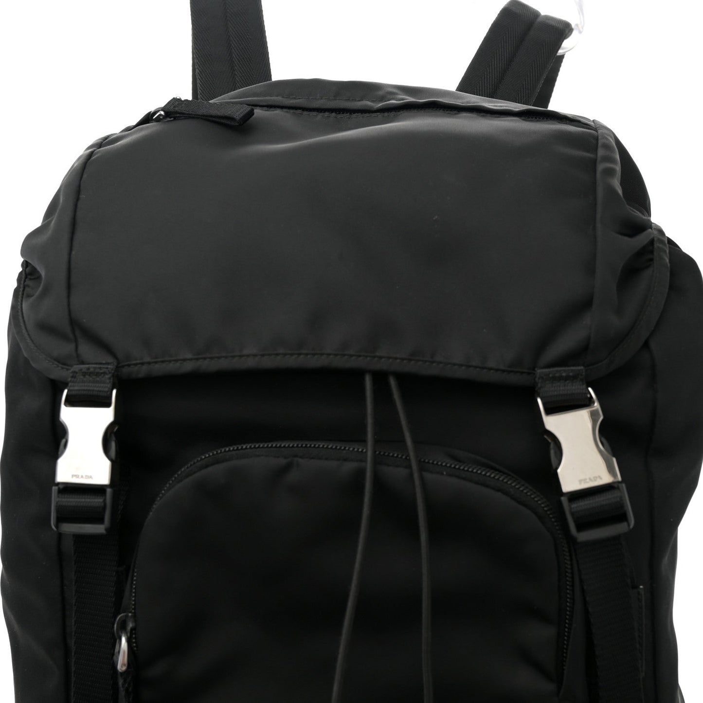 Tessuto Nylon Montagna Double Buckle Backpack Black