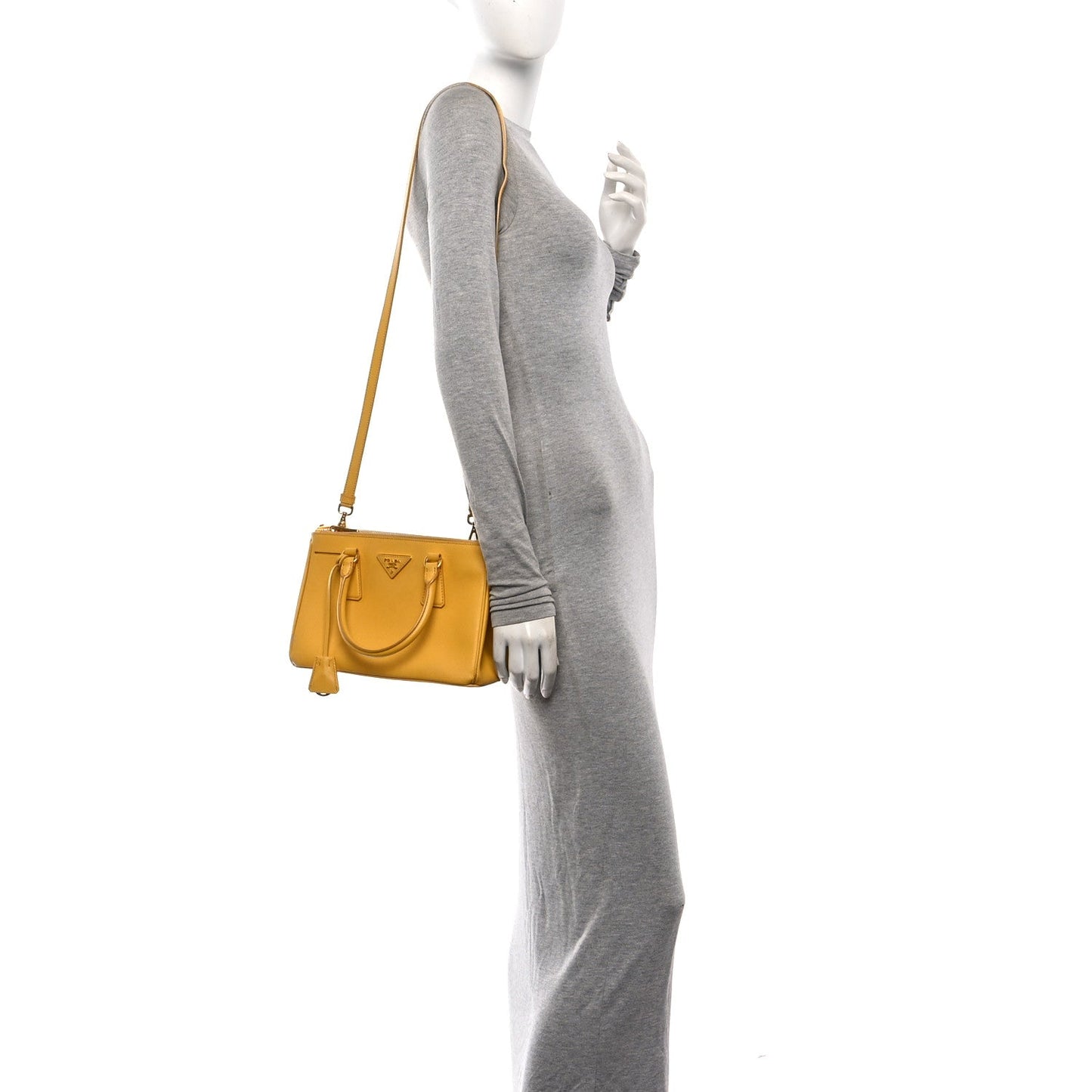 Saffiano Lux Small Galleria Double Zip Tote Soleil