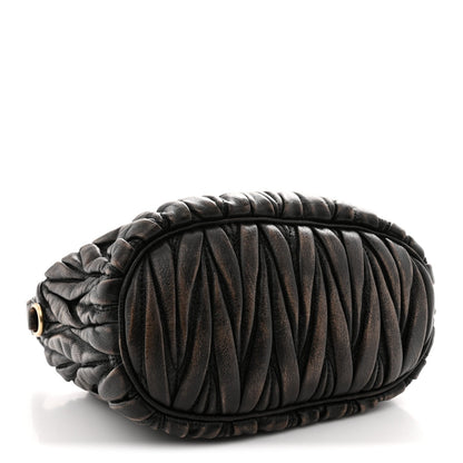 Nappa Matelasse Pouch Sand Coffee