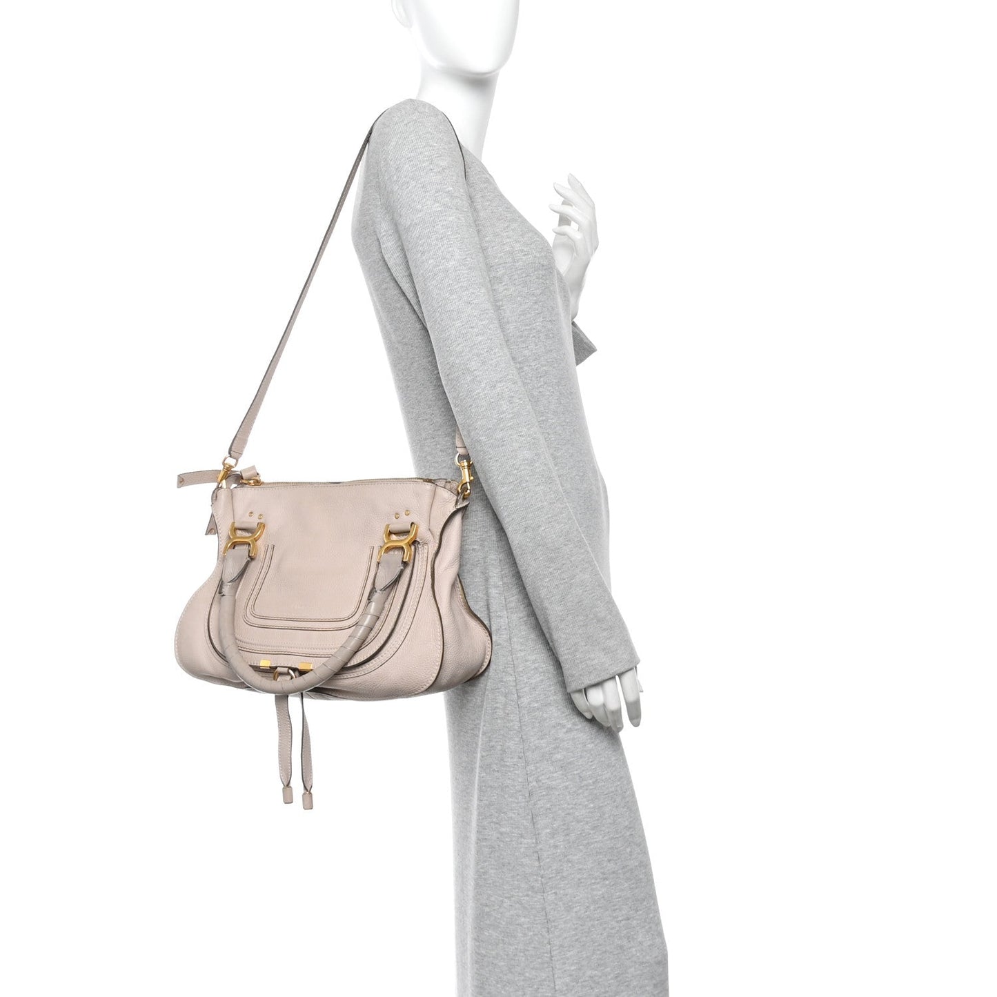 Calfskin Medium Marcie Satchel Abstract White