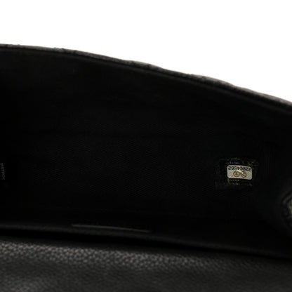 Grained Calfskin Quilted 2.55 Reissue Flap Belt Bag Clutch Black