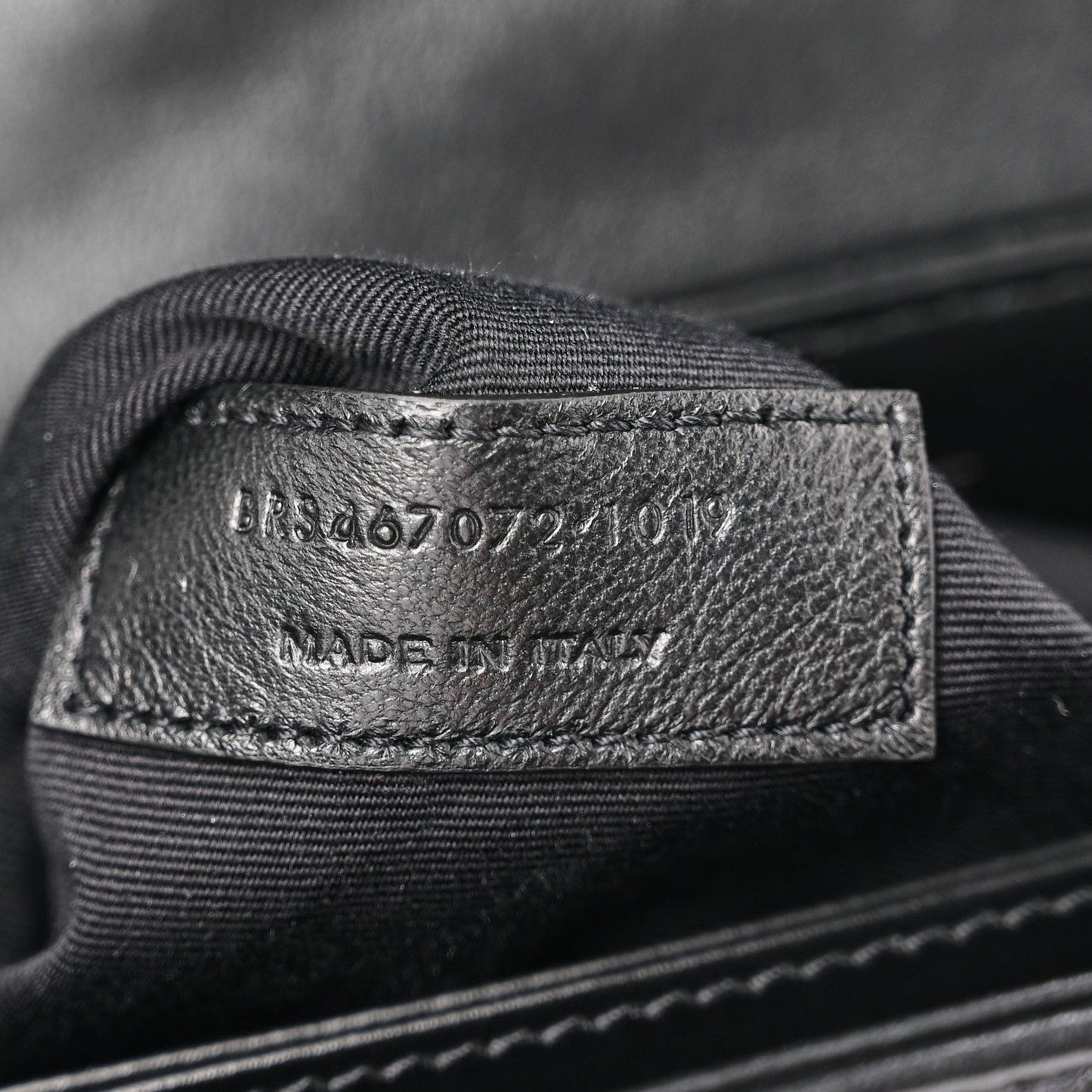 Calfskin Y Quilted Monogram Monochrome Toy Loulou Crossbody Bag Black