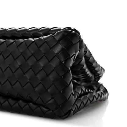 Nappa Intrecciato Small Campana Shoulder Bag Black