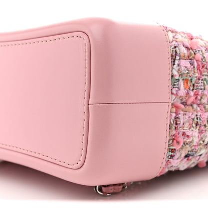 Tweed Calfskin Quilted Gabrielle Backpack Pink