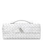 Metallic Lambskin Intrecciato Long Andiamo Top Handle Clutch Silver