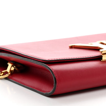 Calfskin Chain Louise MM Red
